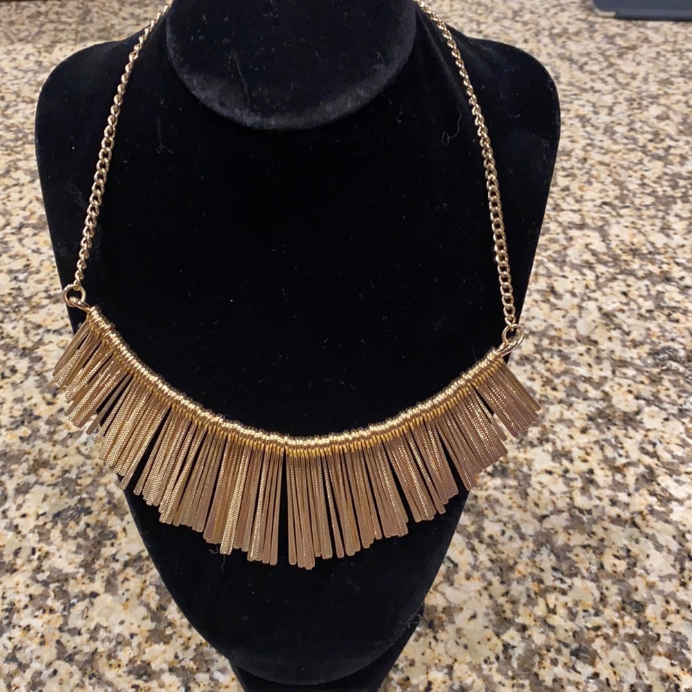 Express gold statement necklace - EUC
